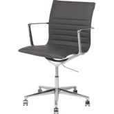 Antonio Office Chair in Dark Grey Naugahyde w/ Five Star Base